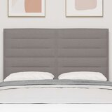  LED glava kreveta S LED lampica Sivo-smeđa 144 cm Poliester | shoptok.hr
