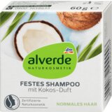 Alverde Naturkosmetik čvrsti šampon za kosu - kokos 60 g