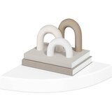  Plutajuće kutne police 2 kom. visoki sjaj bijele 25x25x3,8 cm MDF | shoptok.hr