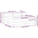 Box Spring Postelja z Vzmetnico Črna 180x200 cm Tkanina, (22052183) | Shoptok.si