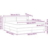 Box spring krevet s madracem Crna 180 x 200 cm tkanina | shoptok.hr