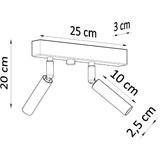  Stropna svetilka EYETECH 2 črna, (21347699) | Shoptok.si