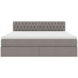  Krevet S LED lampica s pohranom Sivo-smeđa 160 x 200 cm tkanina | shoptok.hr
