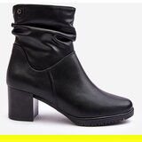 Sergio Leone Women's Pleated Boots On Heel Black Liriam | ePonuda.com