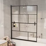Pregrada za tuš ESG 116 x 140 cm crna | shoptok.hr
