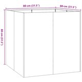  Sadilica 80x80x80 cm od nehrđajućeg čelika | shoptok.hr