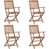  5-dijelni sklopivi vrtni blagovaonski set masivno bagremovo drvo | shoptok.hr