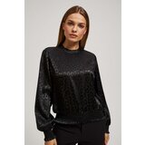 Marisse Black Puff Sleeve Animal Print Shirt | shoptok.hr