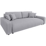 Ropez Svijetlo siva sklopiva/s prostorom za odlaganje sofa od samta 234 cm Sara – Cijene