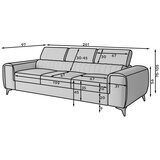 ELTAP Senf žuta baršunasti sklopiva sofa 261 cm Laurence – | shoptok.hr
