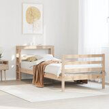 Maison Chic Posteljni okvir - Enojna postelja - Postelja za odrasle brez vzmetnice 100x200 cm trdna borovina-J6551, (21764817) | Shoptok.si