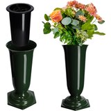 KADAX Vaza/steklenica za pokopališče, nagrobnik, plastika, zelena, 23 cm, odporna proti zmrzali, (5000353081) Cene