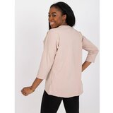 Fashion Hunters Casual, light beige blouse made of cotton Cene