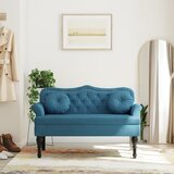 vidaXL Klupa s jastucima plava 120 5 x 65 x 75 cm baršunasta | shoptok.hr