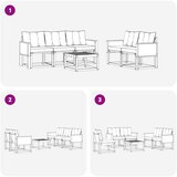  Set vanjskih sofa 6 kom. Prirodna i svjetlosiva | shoptok.hr