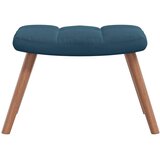  Stolica za opuštanje s osloncem za noge plava baršunasta | shoptok.hr