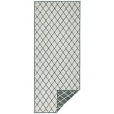 NORTHRUGS krem-zeleni vanjski tepih Malaga, 80 x 350 cm | shoptok.hr