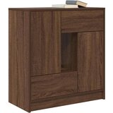  Komoda s predali in vrati, rjavega hrasta, 70,5x34x74,5 cm | Shoptok.si