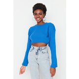 Trendyol Blue Crop Knitwear Sweater Cene