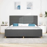  Krevetna konstrukcija Tamno siva 200 x 200 cm tkanina | shoptok.hr