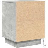  Noćni ormarić s LED svjetlima siva boja betona 38x34x50 cm | shoptok.hr