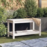  Klupa bijela 82 5 x 35 x 45 cm od masivne borovine | shoptok.hr