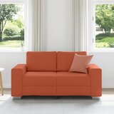  Dvosjed crvena narančasta 160x77x82 cm korduro tkanina | Shoptok.si