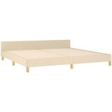  Okvir za krevet bez madraca krem 200x200 cm od tkanine | Eponuda.com