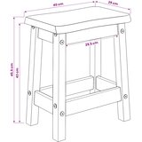 Barska stolica EKAI 2 pcs Bijela 40 x 29 x 45,5 cm | shoptok.hr