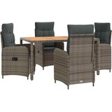  Vanjski set za objedovanje 5 kom. Svijetlo siva i tamno siva | shoptok.hr