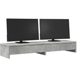  Stalak za monitor ladicama siva boja betona 100x27x15 cm drveni | Eponuda.ba