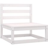Maison Chic Vrtni sredinski kavč - Zunanji kavč 2 kosa bela trdna borovina, (22040993) | Shoptok.si