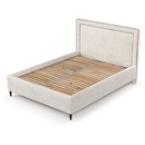 Maison de Rêve Kremno bela oblazinjena zakonska postelja s prostorom za shranjevanje z letvenim dnom 180x200 cm Baleine – | Shoptok.si