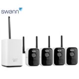 Swann MRMINISD4 MaxRanger4K Mini brezžični varnostni sistem, 4K UHD, 4x kamera, 1x snemalna enota, WIFI HaLow, TrueDetect+, APP, Night2Day snemanje, mikrofon, zvočnik, IP66, +microSD - - Bonajo | Shoptok.si