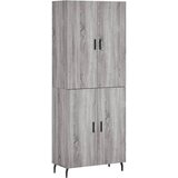 Maison Chic Visoka Komoda - Predalnik siva sonoma 69,5x34x180 cm inženirski les, (21722039) | Shoptok.si