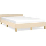  Okvir kreveta bez madraca krem 120x190 cm od tkanine | shoptok.hr
