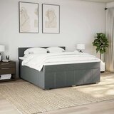 vidaXL Box spring postelja z vzmetnico temno siva 180x200 cm blago | Shoptok.si