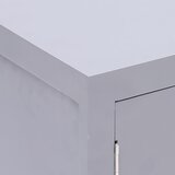  Noćni ormarić sivi 38 x 28 x 52 cm od drva paulovnije | Eponuda.com