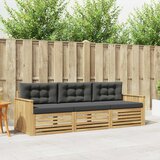  Set vanjskih sofa 3 kom. Bijela i antracit Čvrsto drvo akacije | shoptok.hr