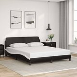  Okvir za krevet Dover crno-bijeli 160x200 cm umjetna koža | shoptok.hr