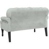  Klupa s naslonom svijetlosiva 119,5x64,5x75 cm baršun | shoptok.hr