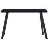 Maison Chic Jedilna miza - Kuhinjska miza - Jedilni stol črna 120x60x75 cm kaljeno steklo, (21715043) Cene