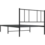  Metalni okvir za krevet s uzglavljem crni 90x200 cm | Eponuda.ba