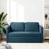  Podni kauč na razvlačenje 2-u-1 plavi 122x204x55 cm baršunasti | Eponuda.com