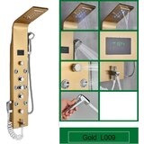 SAFLIHCAR LED tuš panel, sodoben dizajn, SPA masažni curki, pameten prikaz temperature, zlato 8009, (5000159214) Cene