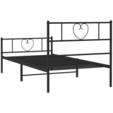  Metalni okvir kreveta uzglavlje i podnožje crni 80x200 cm | shoptok.hr