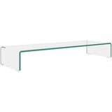 vidaXL Stalak za TV /Monitor Prozirno Staklo 90x30x13 cm | shoptok.hr