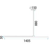 Toolight Viseća LED lampa APP1660-CP crna 140cm | shoptok.hr