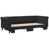  Dnevni krevet na razvlačenje crni 90 x 200 cm baršunasti | shoptok.hr