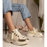 Gemre Beige women's sneakers on a chunky sole Balika | Shoptok.si
